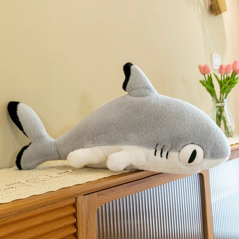HoneyVale 51 Inch Weighted Sharkitty Plush – Giant Cat-Shark