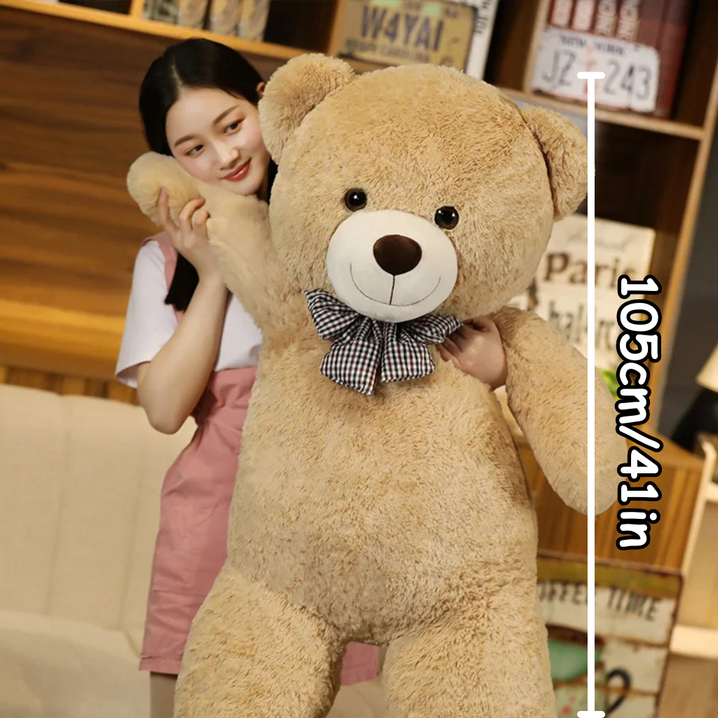 teddy bear plush toy, size indicated as 105cm/41in